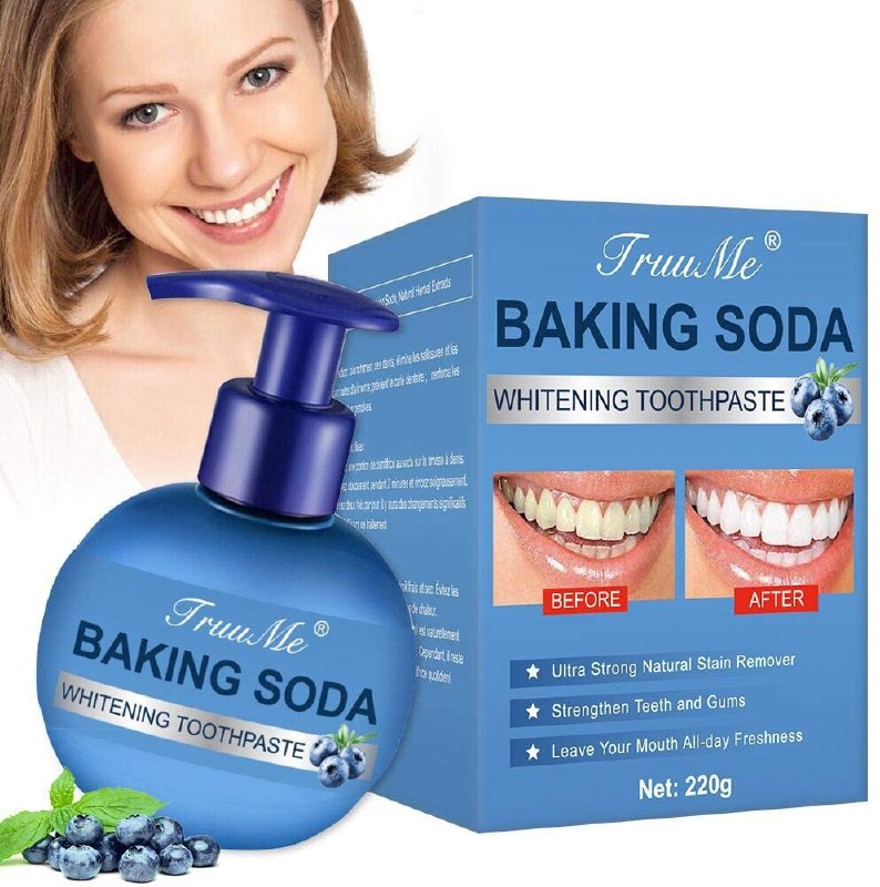 🧿PASTA DE DIENTES DE BICARBONATO Stain Removal Whitening Toothpaste