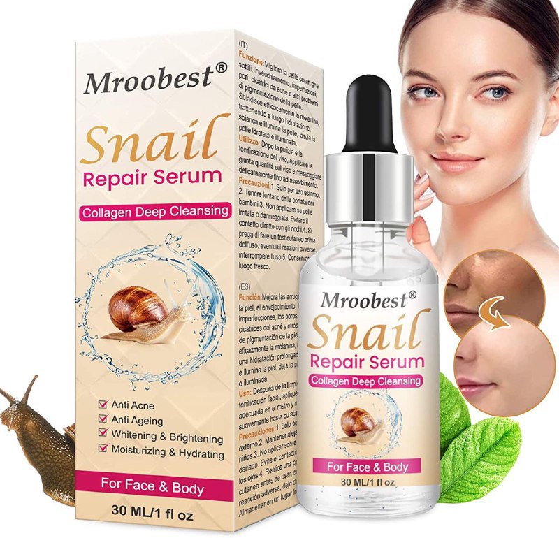 🧿 SNAIL FACE SERUM REPAIR Blanqueamiento iluminador Esencia para el