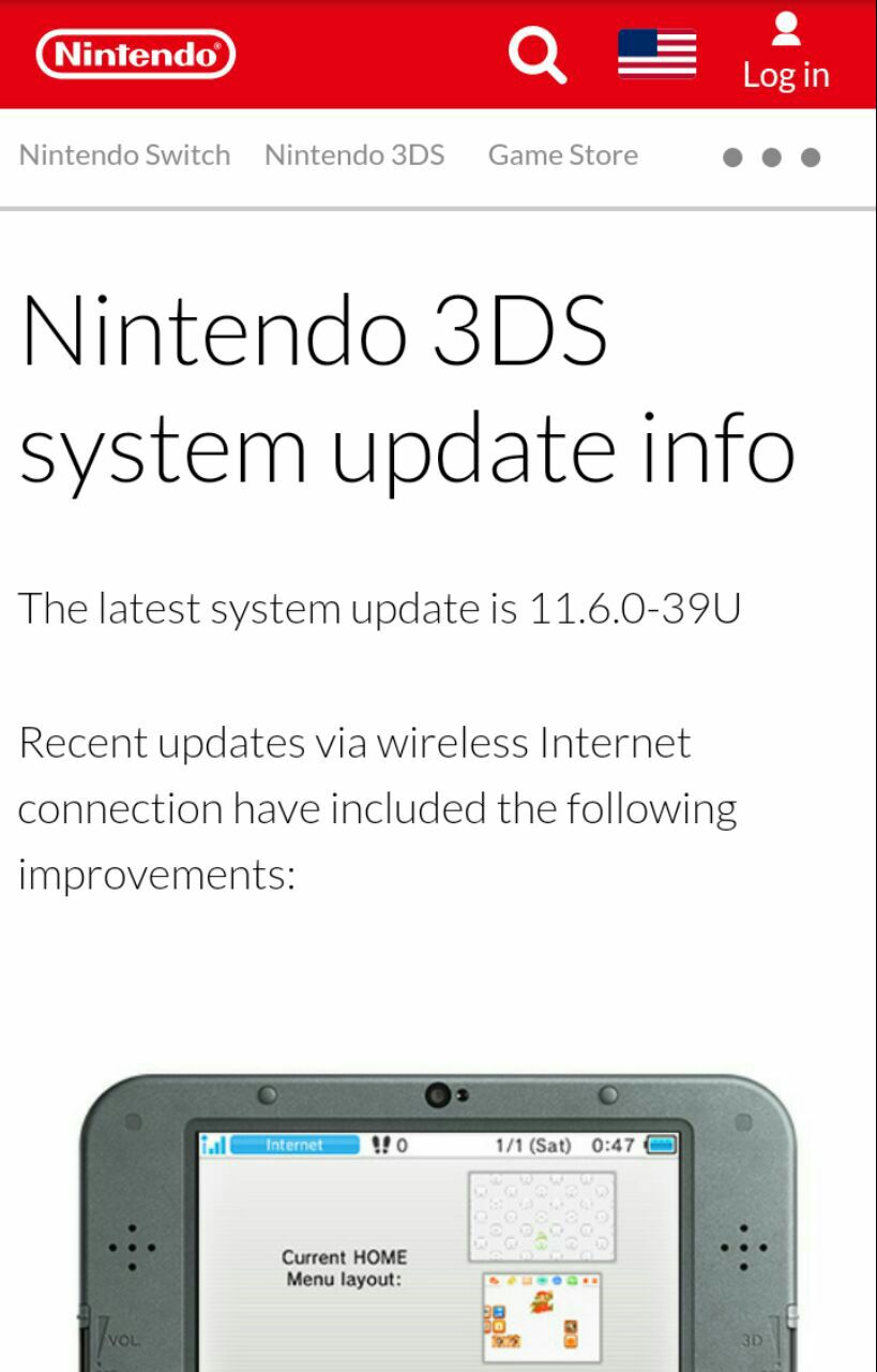 Nuovo aggiornamento per le console della famiglia #nintendo #3DS! 11.6.0-39 Nessun Fix @Creeperiano9[...]