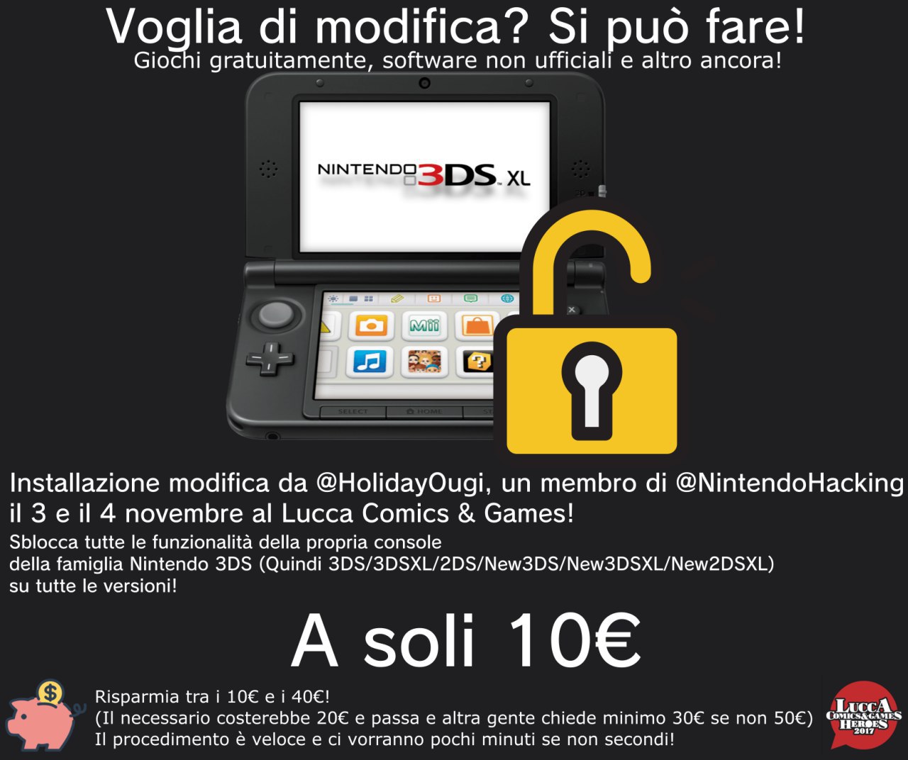 Voglia di modifica? Si può fare! Il 3 e il 4 novembre al Lucca Comics! Maggiori informazioni su @Nin[...]