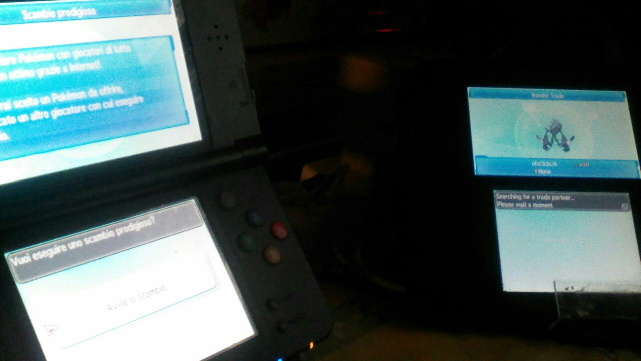 Scambio prodigioso in corso, con due console, grazie a un bot @Creeperiano99Channel @NintendoHacking[...]