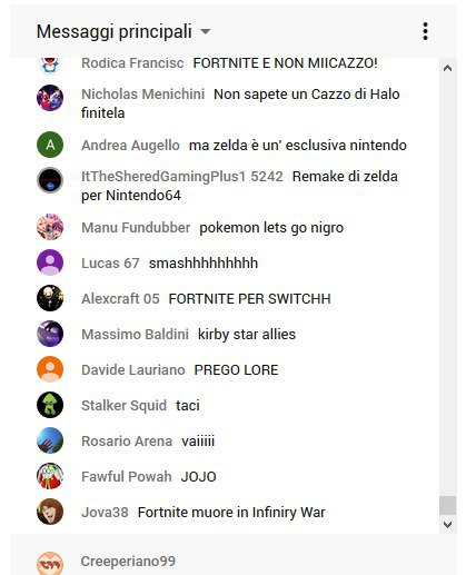 Nel frattempo qua la chat che esplode di fortnite [...]